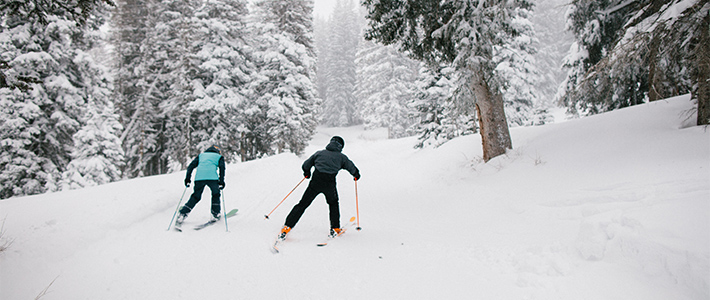 people skiing near Alta Peruvian Lodge
